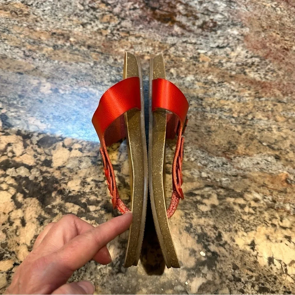 Blowfish Red Braided Sandals